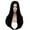 Black, variant on RightOn 25" Black Wig Long Straight Wig Women Black Wig with Wig Cap