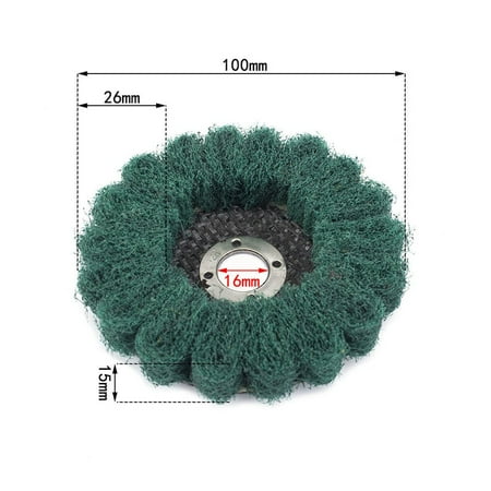 

BCLONG 4 inch Scouring pad Buffing Wheel Nylon Fiber Flap Polish Grind Disc 100*16mm