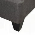 thumbnail image 4 of California King Size Fabric Platform Bed Base with Dark Gray Upholstery and No Box Spring, 4 of 5