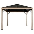 thumbnail image 3 of Sojag Outdoor 10' X 10' Sanibel Hardtop Gazebo Outdoor Sun Shelter, Wood Finish, 3 of 12