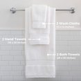 thumbnail image 2 of Linenspa Ensemble de Serviettes de Luxe 100 pour Cent Coton - Ensemble de Six Pièces Comprend 2 Serviettes de Bain, 2 Serviettes à Main et 2 Débarbouillettes - Blanc, 2 of 7
