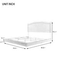 thumbnail image 3 of Harper & Bright Designs Upholstered Standard Bed with Headboard and Nailhead Detail, Gray, King, 3 of 10