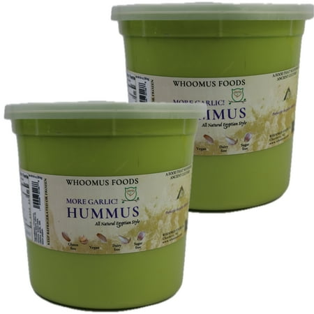Whoomus All Natural Gourmet Hummus for Garlic Lovers – Party Size 64oz 2 Pack Whoomus All Natural Gourmet Hummus for Garlic Lovers – Party Size 64oz 2 Pack