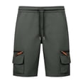 thumbnail image 4 of Lenpel Cargo Shorts for Men Elastic Waist Drawstring Big and Tall Hiking Shorts Plus Size Athletic Casual Shorts with Pockets, 4 of 7