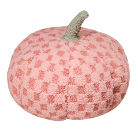 Pumpkin-Shaped Throw Pillow Plush Faux Wool Filled Decorative Pillow Halloween Home Decor Couch Cushion Bed Accent Seasonal Gift Soft and Huggable