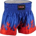thumbnail image 4 of Men Boxing Shorts MMA Mauy Thai Training Fitness Gym Cage Fight Kickboxing Trunks Clothing Blue Red Flame XX-Large, 4 of 7