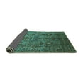 thumbnail image 2 of Ahgly Company Indoor Round Oriental Turquoise Blue Industrial Area Rugs, 3' Round, 2 of 4