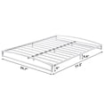 thumbnail image 2 of Low tamaño completo size marco de cama: 6 - pulgada heavy - duty metal platform, no box spring, noise - free, non - slip, fácil montaje, blanca, 2 of 7
