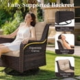 thumbnail image 5 of ALAULM 3-Piece Patio Furniture Set, Outdoor Thick Wicker High Back Sectional Sofa Couch with 2 Swivel Chairs, All-Weather Wicker Outdoor Conversation Set for Backyard, Porch, Deck, Sand, 5 of 6
