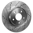 thumbnail image 2 of New Cross-drilled Brake Disc Compatible With Infiniti Nissan 370Z Sport 6 Cyl 3.7L Maxima Platinum 6 Cyl 3.5L Maxima SR 6 Cyl 3.5L 2004-2023 By JSTPI27110001DRS, 2 of 8