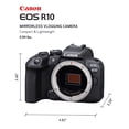 thumbnail image 3 of Canon EOS R10 (Body Only), Mirrorless Vlogging Camera, 24.2 MP, 4K Video, DIGIC X Image Processor, High-Speed Shooting, Subject Tracking, Compact, Lightweight, Detection, for Content Creators, 3 of 7