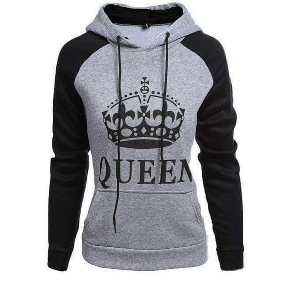 KING Queen Crown Hoodies Sweatshirt
