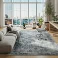 thumbnail image 6 of Area Rugs Dining Room Rugs For Under Table, 5x7ft Rug Boho Soft Bedroom Rug, Washable Stain Resistant Area Rug For Living Room Entryway Home Decor Black And White Father'S Day, 6 of 11