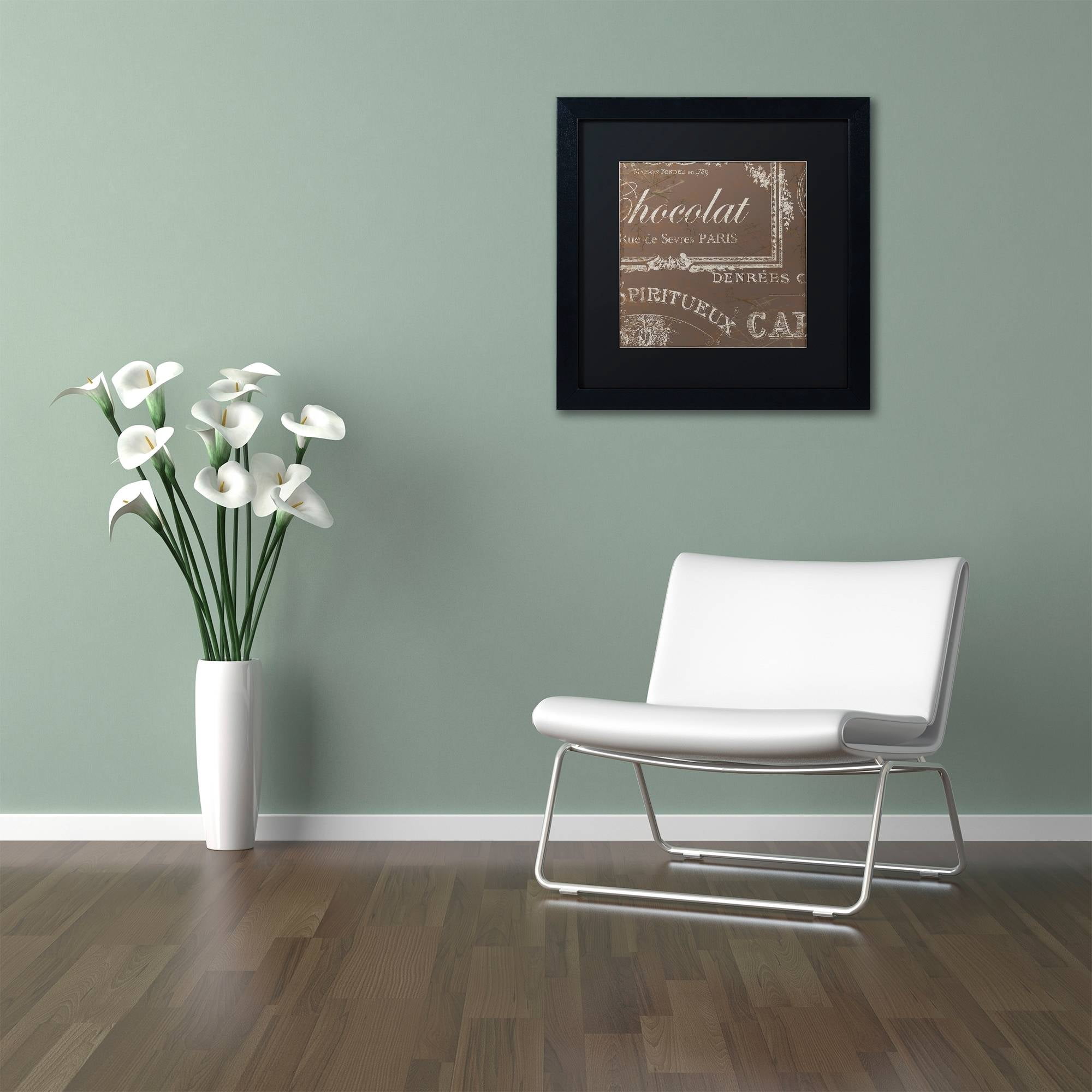 Trademark Fine Art "Bon Mots III" Canvas Art by Color Bakery Black Matte, Black Frame