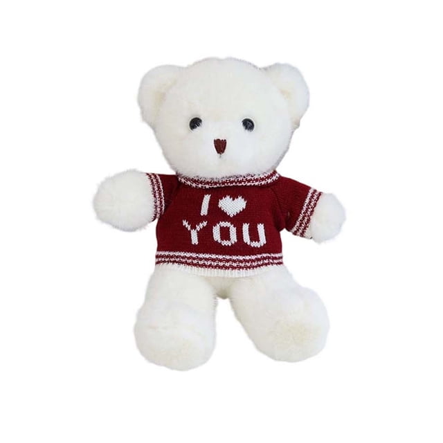 Almohada De Peluche Almohada de peluche de oso rojo para San Valentín, suave y abrazable, cojín decorativo (1 unidad) JASKFLY