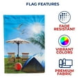 thumbnail image 5 of America Forever Beach Life Summer Tropical Garden Flag 12.5 x 18 inches Sunlight Palm Leaves Adriondack Chairs Double Sided Seasonal Yard Outdoor Decorative Nautical Coastal Garden Flag, 5 of 5