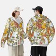 thumbnail image 4 of Kdxio Ducks and Flowers Print Women Men Sun Protection UPF 50+ Jackets Zip Up Long Sleeve Hoodie Hiking Lightweight with Pockets, 4 of 7