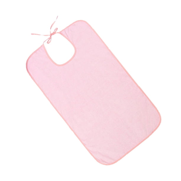 Qarigey Baberos para adultos con discapacidad, tela para personas, toalla de agua, bolsillo de arroz, restaurante, enfermería, personas mayores, masajeadores S rosa Qarigey CE013527-02