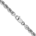 thumbnail image 3 of 14K Solid White Gold 4mm Rope Chain Twisted Link Necklace, 3 of 4
