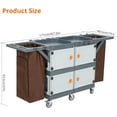 thumbnail image 5 of EastVita Commercial Janitorial Cart with Cabinet, Hotel Cart Housekeeping Room Service Cart Hand Push Utility Cart, 5 of 7