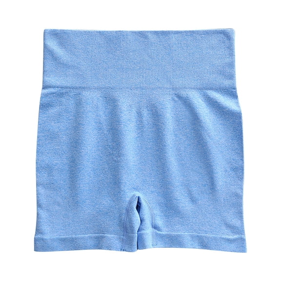 OSOLU Fitness Yoga Shorts High Waist Soft Spandex Riding Shorts Women's Dance Volleyball Lift Shorts Sports Soft Tummy Control Workout Athletic Gym Bottoms Blue L