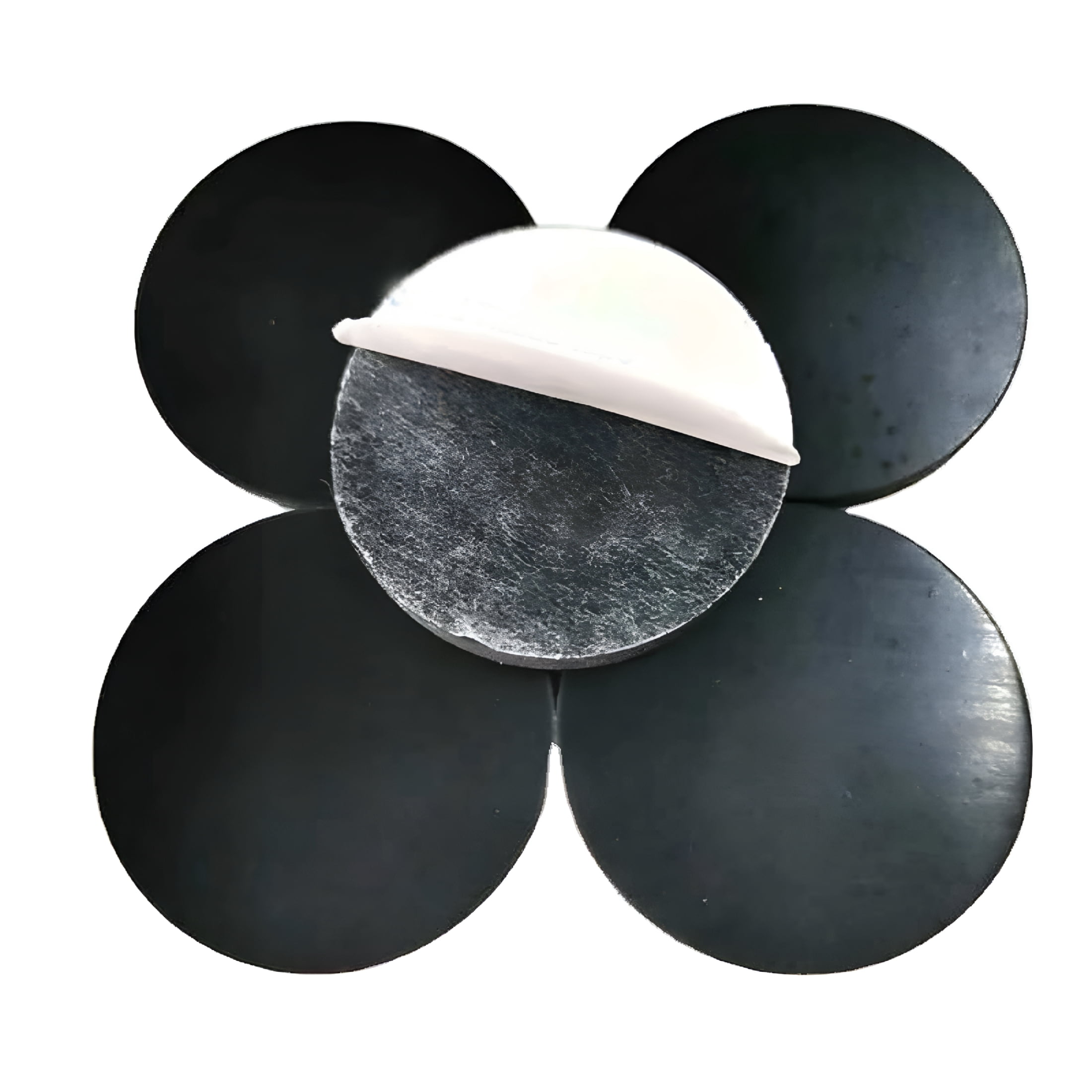 GJX NFC Tags NTAG215, NFC Coins, Black NFC Stickers Round 13.56MHz NFC Chip with Adhesive Back, Compatible with NFC Enabled Phones - Black NFC Coin (With Adhesive) 25mm - 100 Pcs