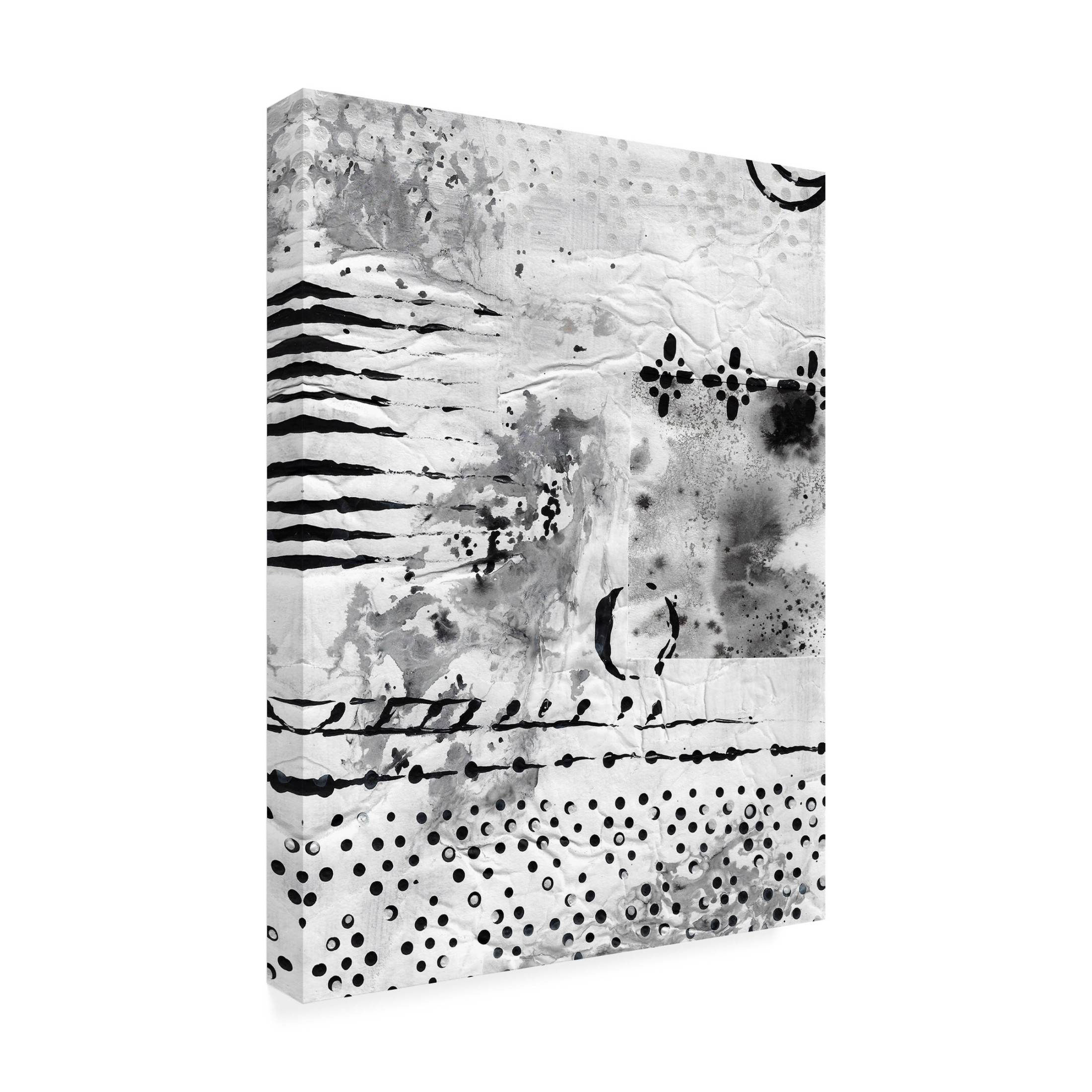 Canvas Wall Art - Maliq 'Black And White' Wall Art for Living Room, Bedroom, or Office Décor by Trademark Fine Art - 24 x 32 Inches