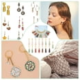 thumbnail image 6 of 15Pcs Teardrop Mixed Natural Gemstone Charm Locking Stitch Markers Zinc Alloy Lobster Clasp Charm 5cm DIY, 6 of 6