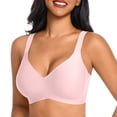 thumbnail image 6 of Nfurl Jelly Wireless Bra for Women Comfy Seamless Push up T Shirt Bras Support Push up no Wire Full Coverage Everyday Bra Pink M, 6 of 6