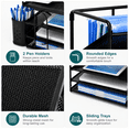 thumbnail image 4 of MEHOOM 6-Tier Desk Organizer, Metal File Organizer with Letter Tray Paper Organizer, Desktop Document & Mail Organizer, Office Supplies Organizer with 2 Pen Holders, Office Desk Accessories for Home,, 4 of 10