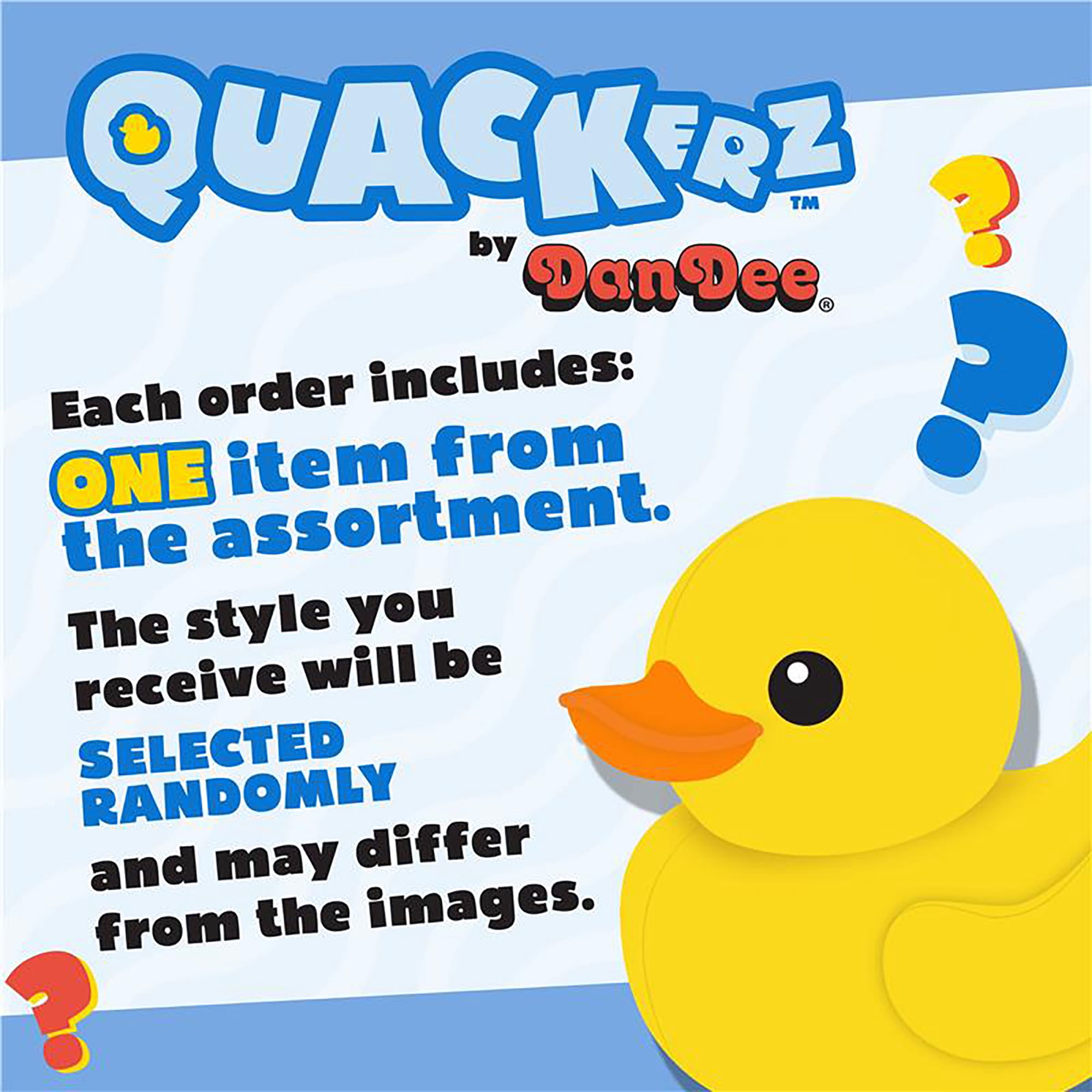 3 Inch Quackerz Plush Duck, 3+ (Styles May Vary)