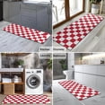thumbnail image 2 of Red and White Checkered Pattern Kitchen Rug Mat,Kitchen Runner Rugs Non Skid Washable,Decorative Kitchen Floor Mats for Kitchen,Sink,Laundry,17"X47", 2 of 5