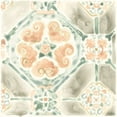 thumbnail image 2 of Vess, June Erica 15x15 Black Ornate Wood Framed with Double Matting Museum Art Print Titled - Terracotta Garden Tile III, 2 of 4
