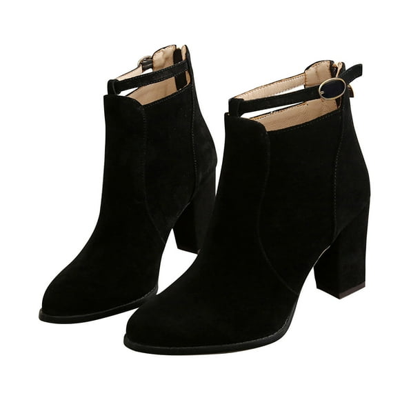 B91xZ Cowboy Boots Women Fleece Lined Sneakers Classic Ultra Snow Platform Anti-Slip Boot for Outdoor,Black 10