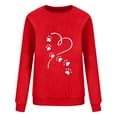 thumbnail image 4 of Craaazy Women's Valentine Printed Long Sleeve Tops Casual Crewneck Heart Graphics Shirt Gifts, 4 of 7