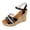 Black, variant on Womens Wedge Platform Sandals Open Toe Adjustable Ankle Strap Casual Heels Cork Summer Outdoor Breathable Dressy Shoes Red Size 9.5