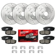 APF Full Brake Kit for Mazda CX-9 2007-2015 Drilled and Slotted Rotors w/ Ceramic Pads