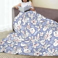 thumbnail image 6 of Sikiie Rabbit And Floral Ultra-Soft Micro flannel Blanket Luxury All Seasons Warm Blanket for Bedding Sofa and Travel (4 sizes)-60"x50", 6 of 7