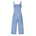 thumbnail image 5 of WXLWZYWL Today Sales Spaghetti Strap Romper for Women Casual Loose Sleeveless Jumpsuits Harem Romper Baggy Overalls Bib Overalls Summer Trendy Outfits with Pockets, 5 of 6
