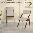 thumbnail image 4 of EBQOSK 2PC Upholstered Folding Dining Chair, Space Saving, Easy To Carry, Dining Room Taupe, 4 of 7