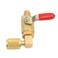thumbnail image 4 of Ángulo de curvatura de 90 ° Válvula de bola SAE de 1/4 pulg. Válvula de reemplazo de refrigerante de CA R410A/R134A/R12 (rojo), 4 of 8