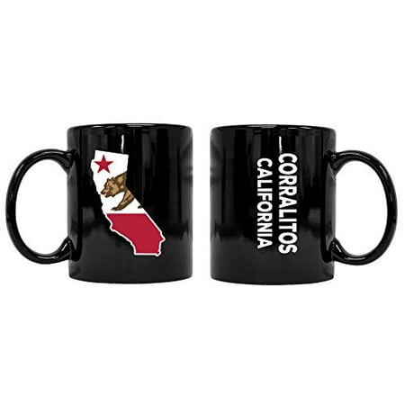 

Corralitos California Souvenir Black Ceramic Coffee Mug 2 Pack