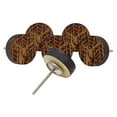 thumbnail image 3 of IBA Indianbeautifulart Brown Engraved Knobs Pack of 10 Wooden Wardrobe Door Knobs Drawer Pull, 3 of 3