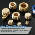 thumbnail image 4 of 12Pack 1/4 NPT Brass Pipe Plug Fitting, Male Thread Internal Hex Socket Pipe Cap, Countersunk Plug for Sealing Pipe Port, Pneumatic Solenoid Valve, 4 of 6