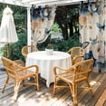 thumbnail image 4 of Outdoor Curtains for Patio Waterproof, Vintage Blue Floral Outdoor Privacy Panels Grommet, Butterflies Watercolor Flower Tan Blackout Outside Curtains for Porch/Cabana/Pergola/Gazebo 54"x95", 1 Panel, 4 of 8
