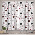 thumbnail image 2 of Ambesonne Abstract Valance & Curtain, Hollow Full Polka Dots, 55"x45", Chocolate and Dark Grey, 2 of 7