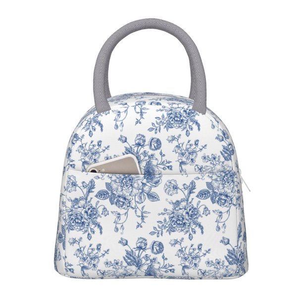 Balery Rose Flowers Bolsa de Almuerzo para Mujeres, Caja de Almuerzo, Bolsa de Almuerzo Pequeña Impermeable, Tote de Almuerzo Reutilizable con Gran Capacidad