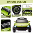 thumbnail image 4 of EDTara Licensed Volkswagen Beetle 12V Kids Ride On Car, Electric 4 Wheeler with Remote Control, LED Lights, Battery Display, Horn, Music, 4 of 7