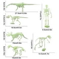 thumbnail image 3 of ABPWLY Toys Noctilucent Dinosaur Human Skeleton Model Assembly Skull Toy Glow in Dark Bones Decor for Halloween Party Home Office Play Kitchen, 3 of 5