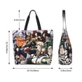 thumbnail image 6 of Animation My Hero Academia Tote Bags Reusable Women Shoulder Bag Grocery Bag Travel Beach Shopping Work Daily Handle Bag, 6 of 8